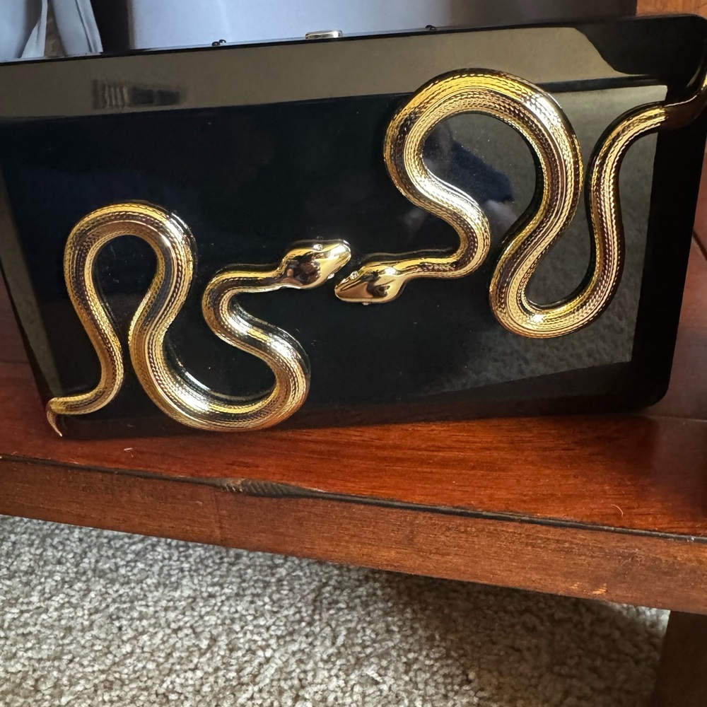 KILIAN Fragrance Elegant Black and Gold Clutch